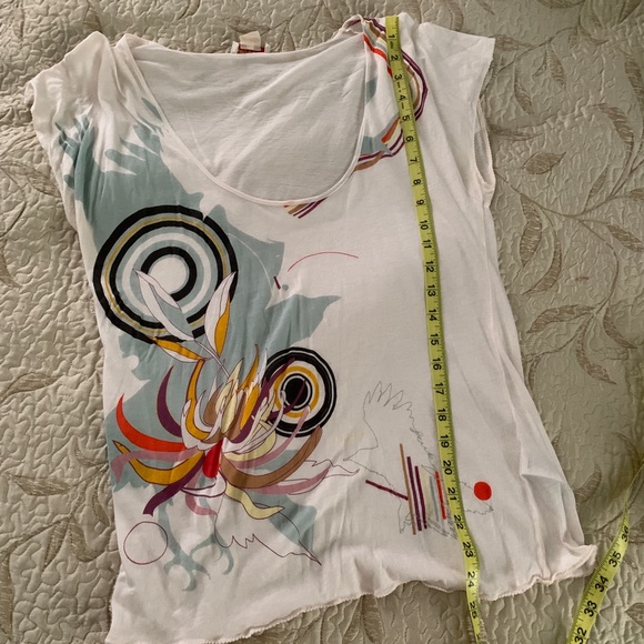 FRENCH CONNECTION graphic tee top short sleeve M - Picture 5 of 7